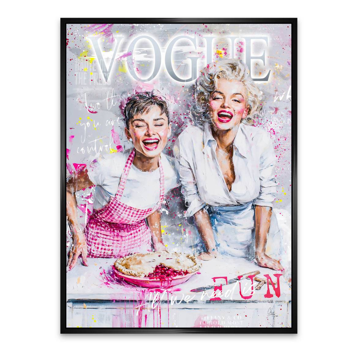 Audrey Marilyn Vogue Alu Dibond Wandbild