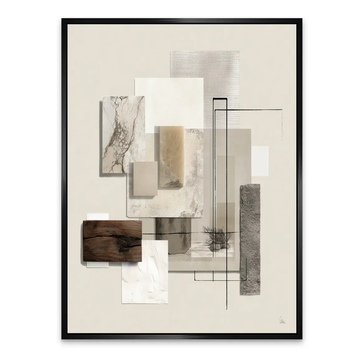Marmor Komposition Alu Dibond Wandbild