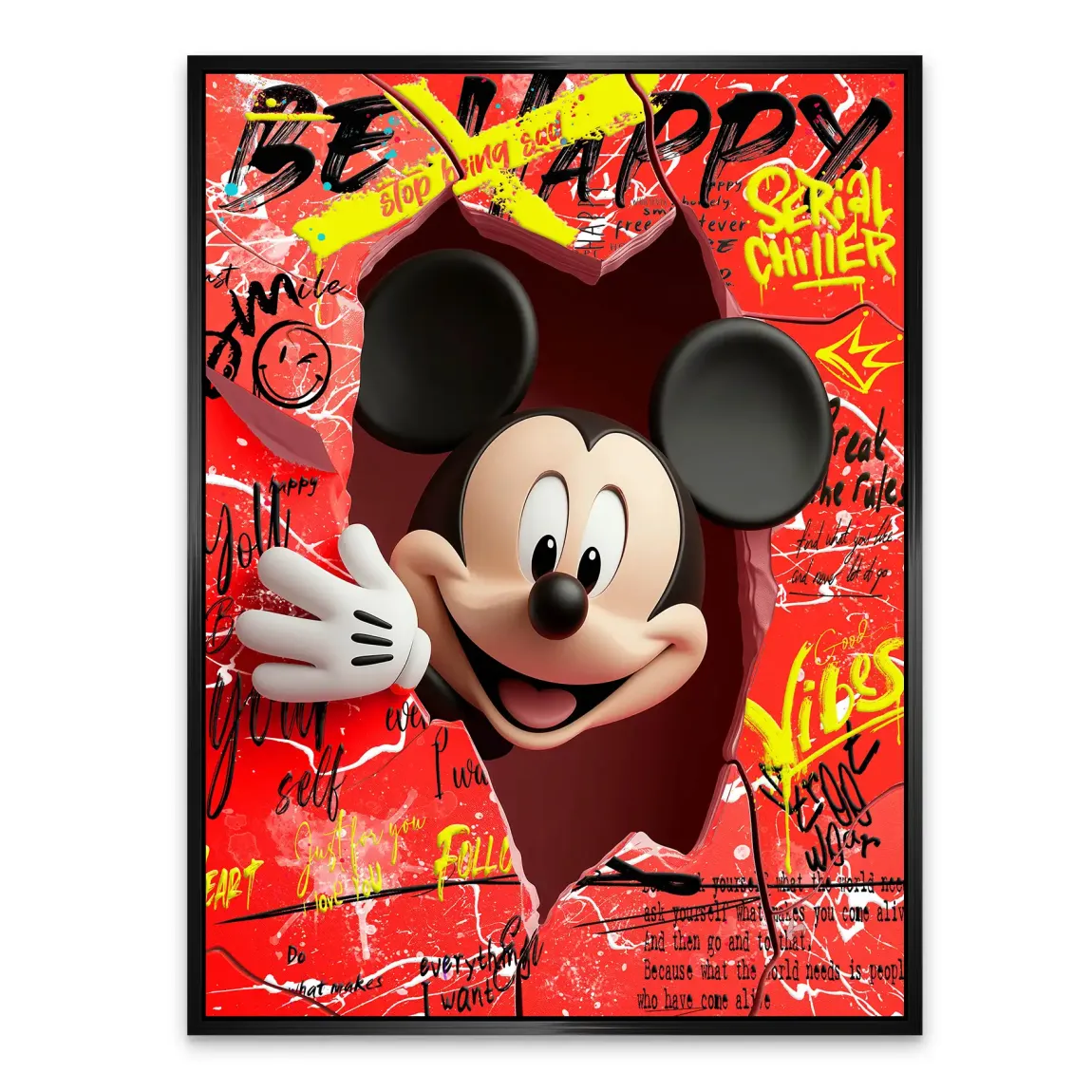 Charming Smile Micky Mouse Alu Dibond Bild INGALERIE
