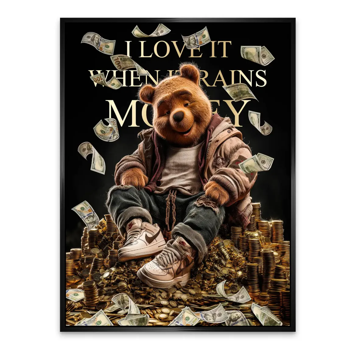 Winnie Puuh Rich Dreams Alu Dibond Bild INGALERIE