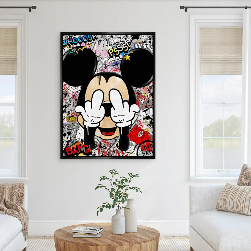 Micky Graffiti Street Art AluDibond Bild INGALERIE