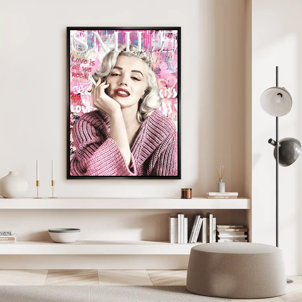 Pop Art Marilyn Monroe Smile AluDibond Bild INGALERIE