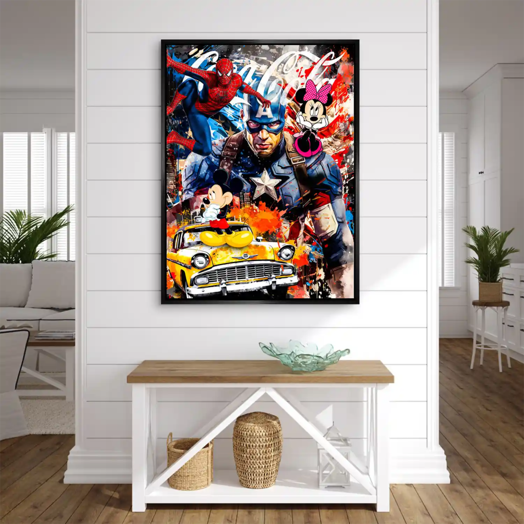 Captain Amerika Pop Art Alu Dibond Bild INGALERIE