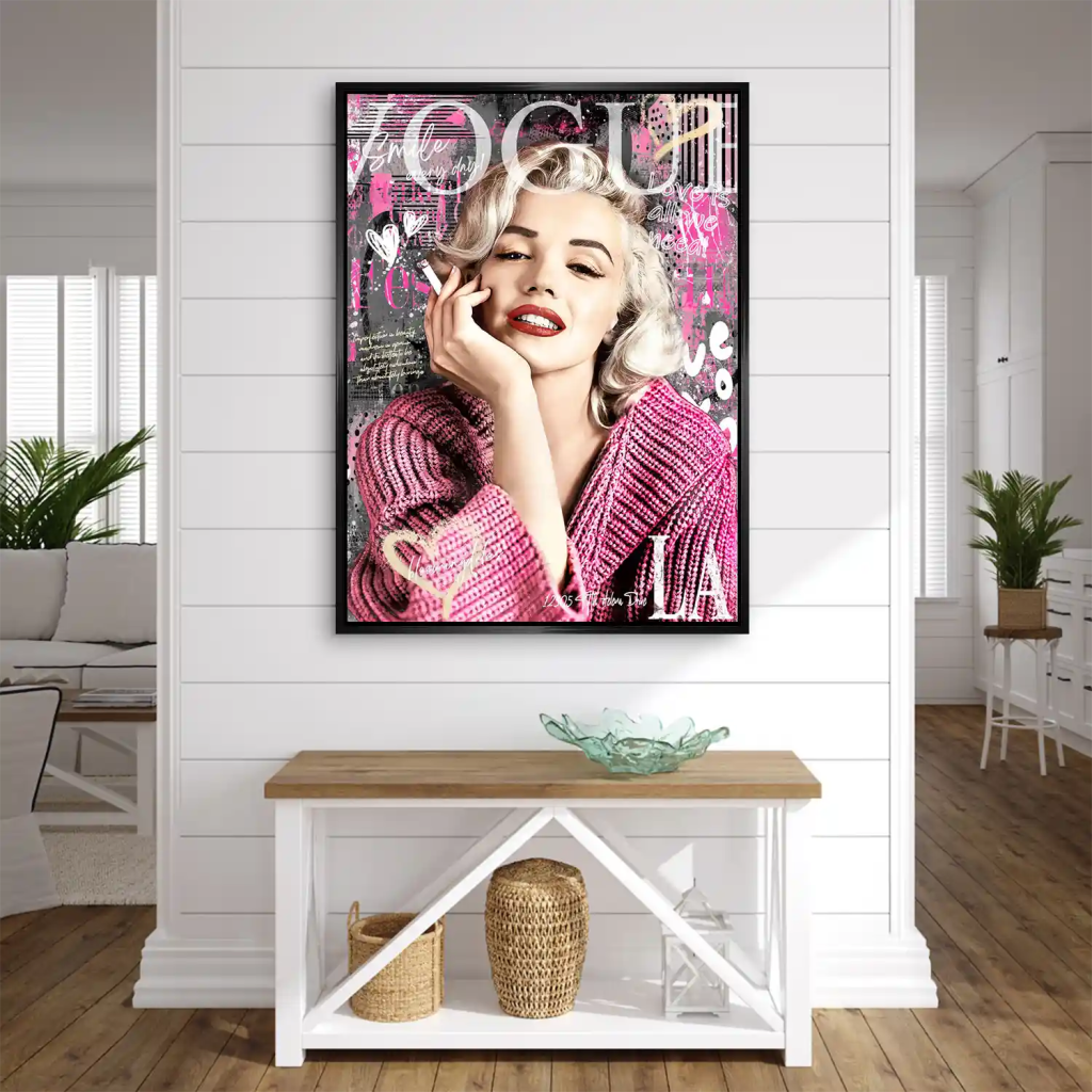 Pop Art Marilyn Monroe Vogue AluDibond Bild INGALERIE