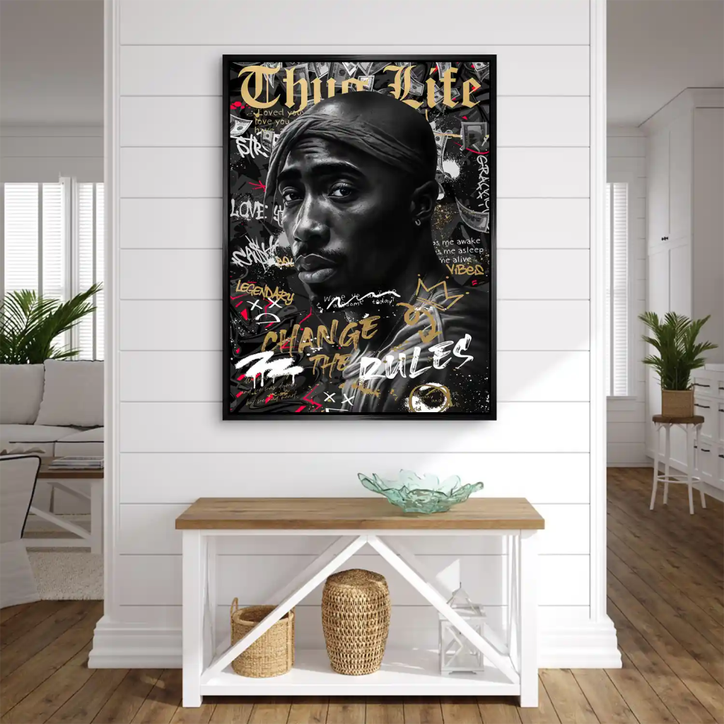 Pop Art Tupac Thug Life Aludibond Bild INGALERIE