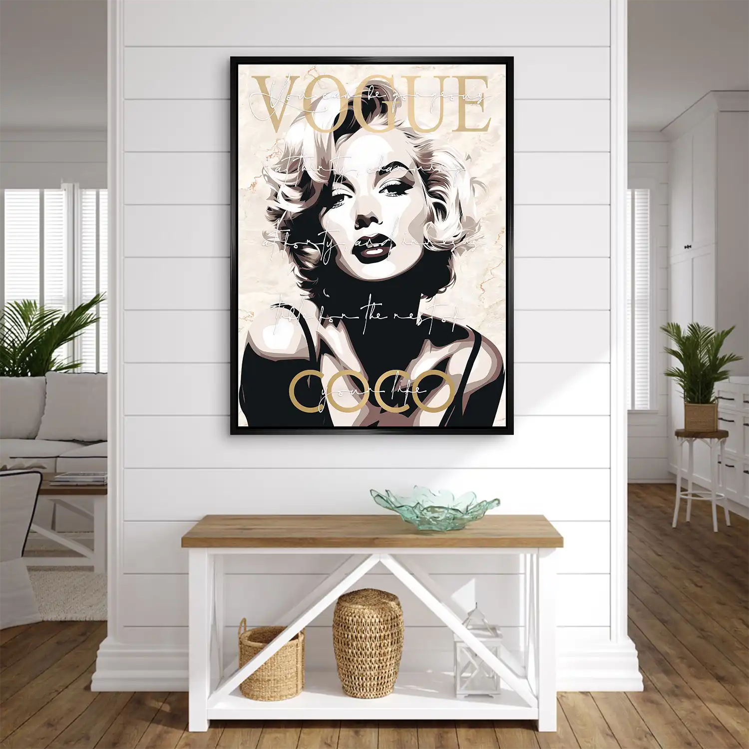 Marilyn Monroe Vogue Coco AluDibond Bild INGALERIE