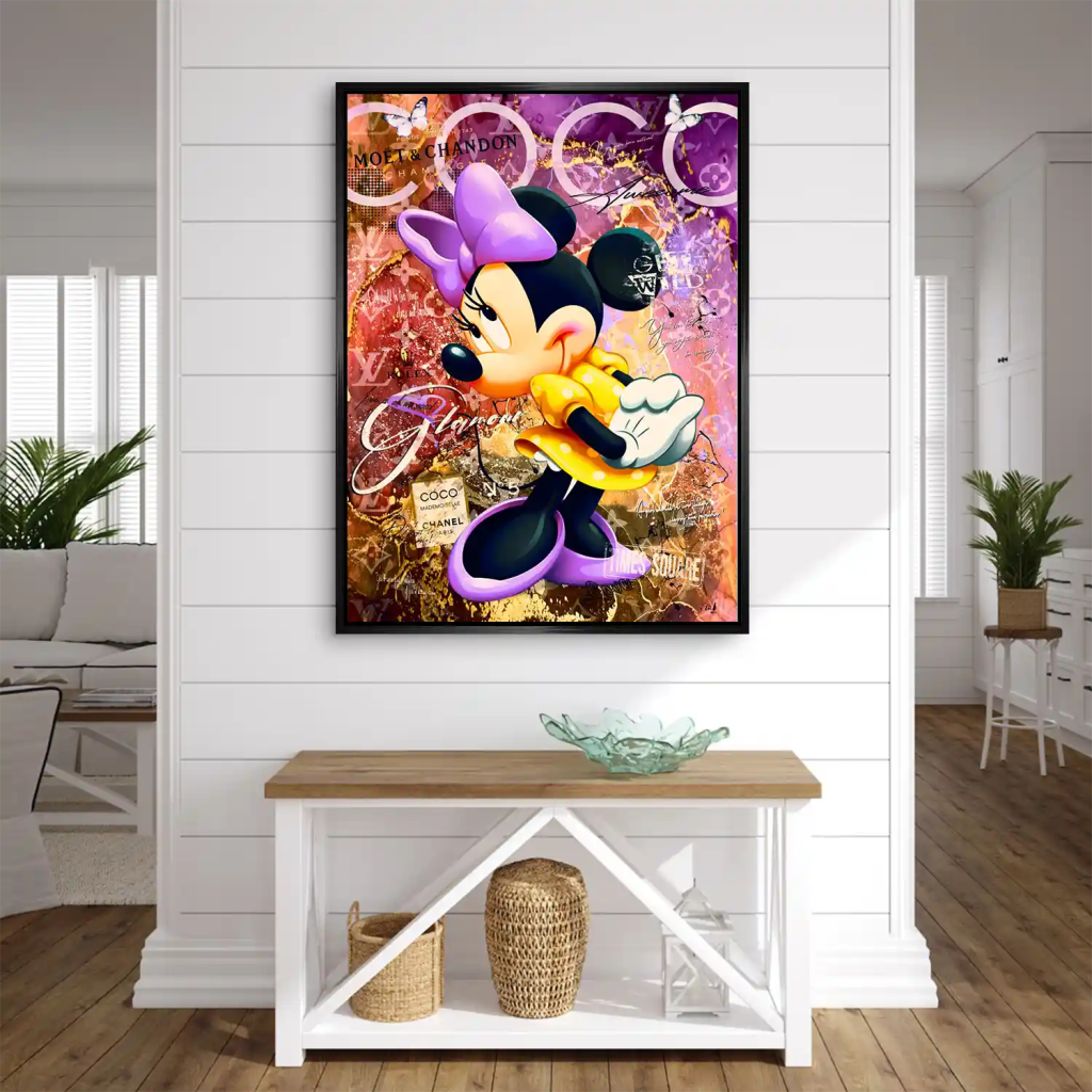 Minnie Maus Coco Pop Art AluDibond Bild INGALERIE