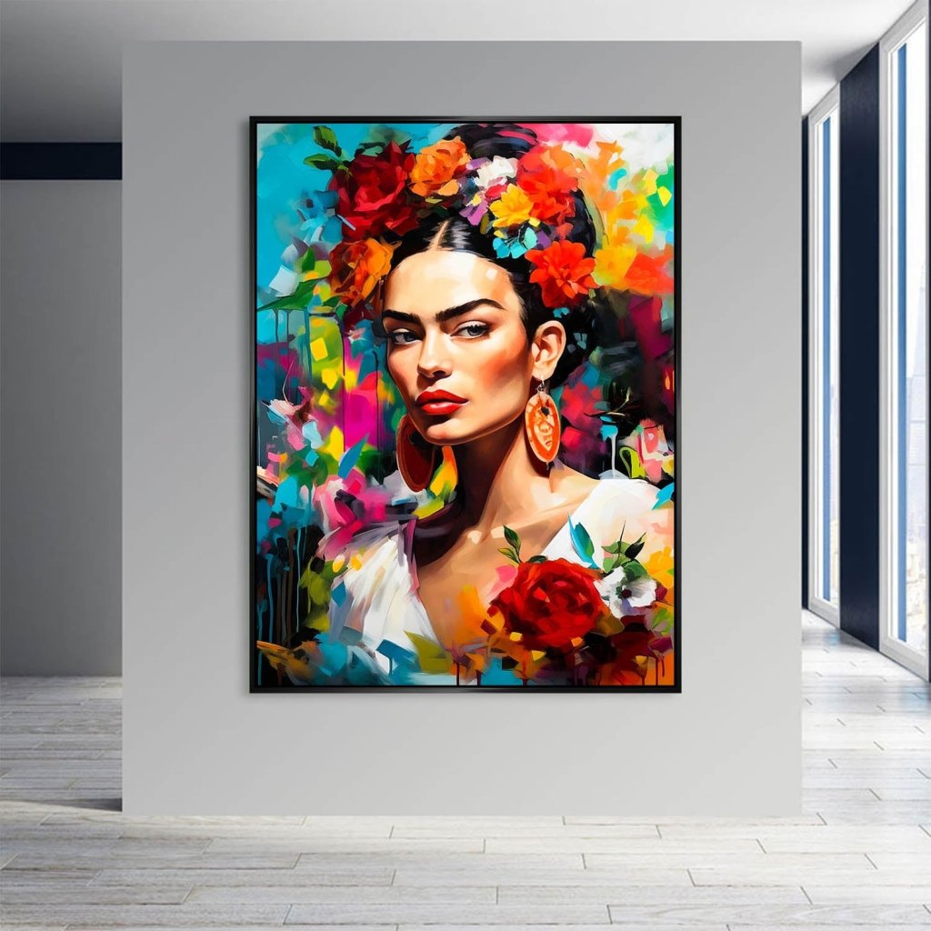 Frida Kahlo Flower AluDibond Bild INGALERIE