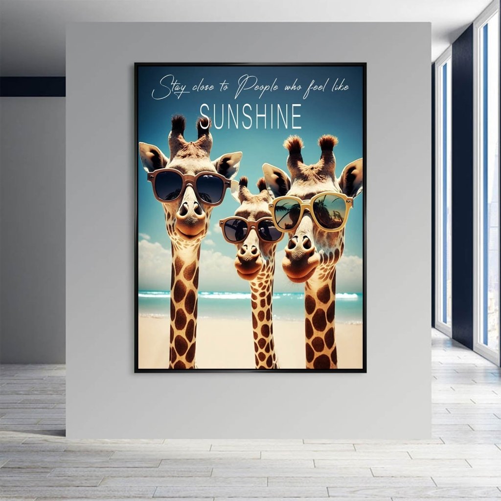 Giraffe Sunshine AluDibond Bild INGALERIE