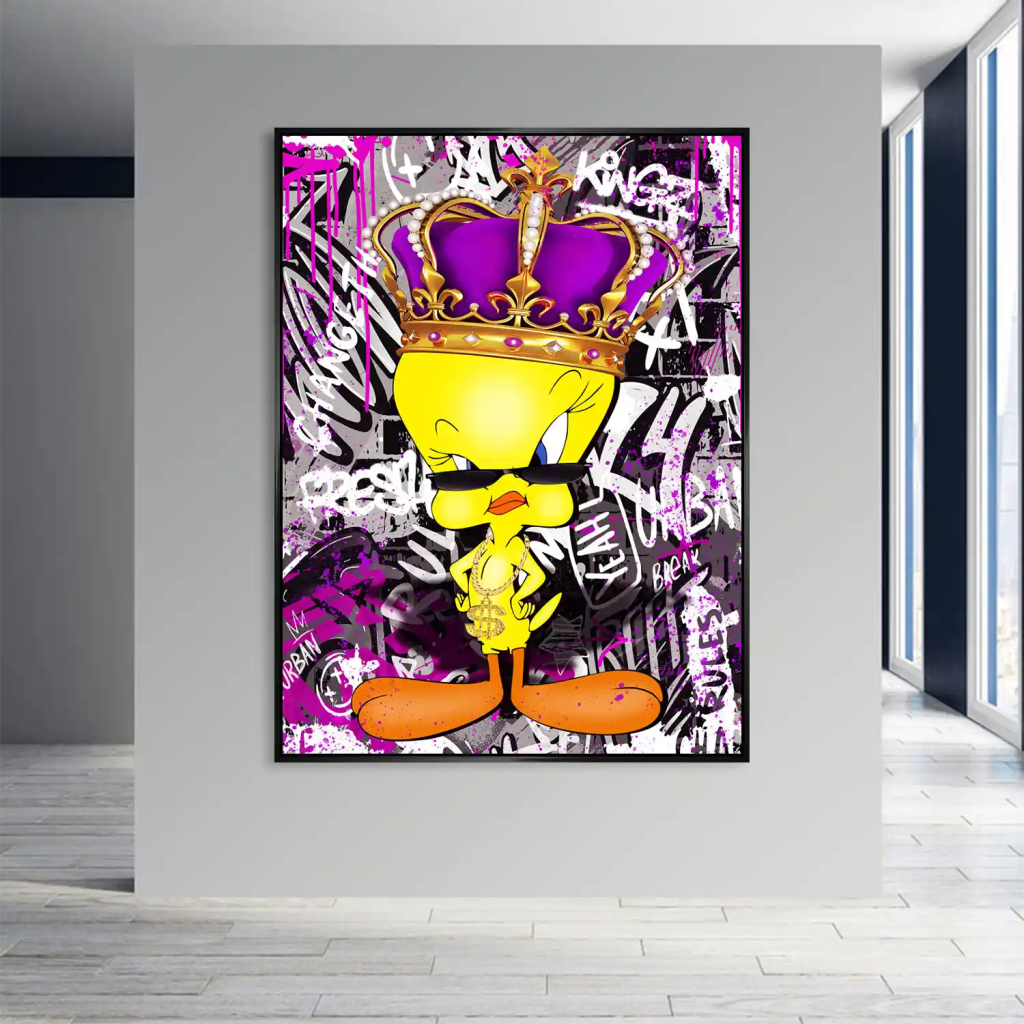 Pop Art Tweety King Aludibond Bild INGALERIE