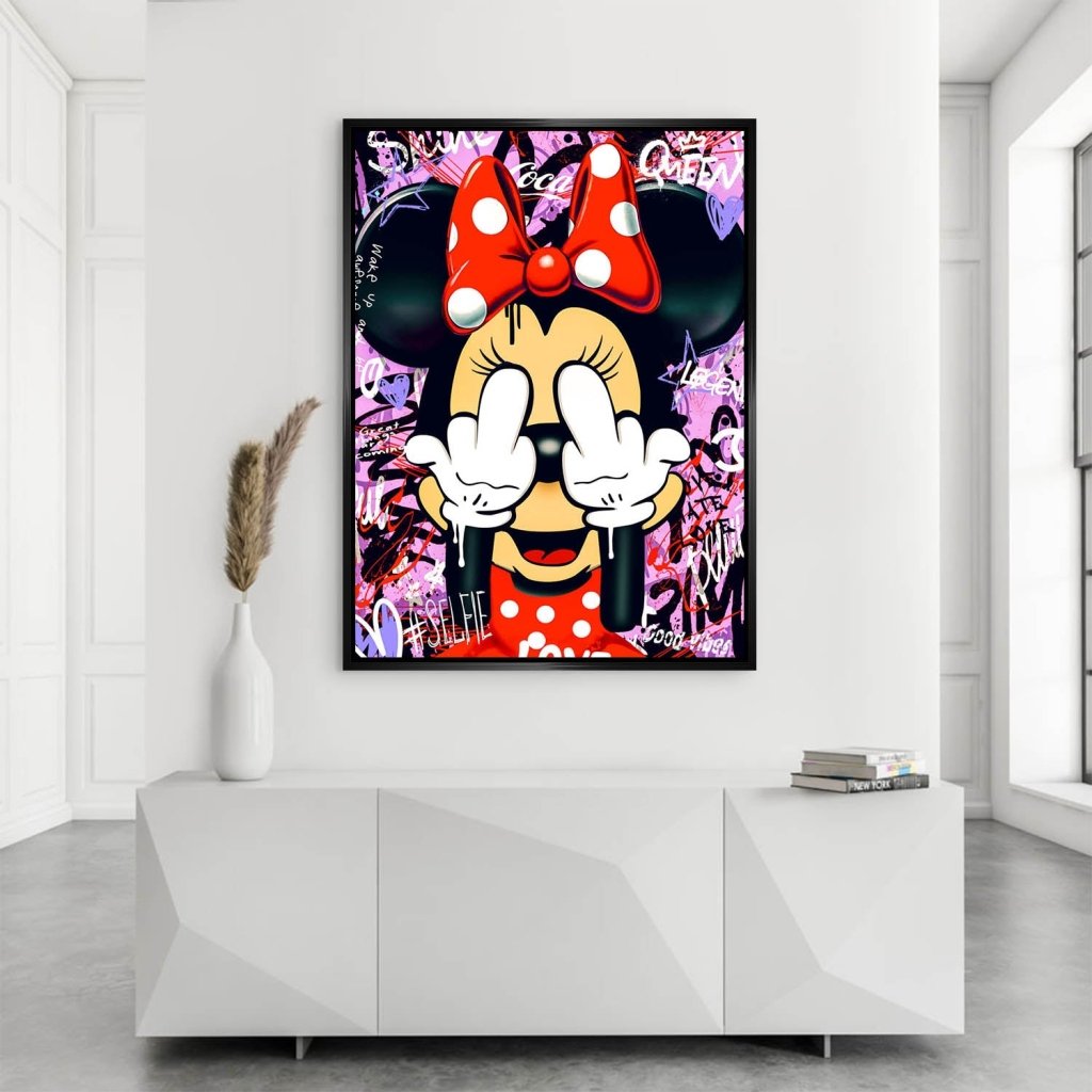 Bad Minnie Street Art AluDibond Bild INGALERIE