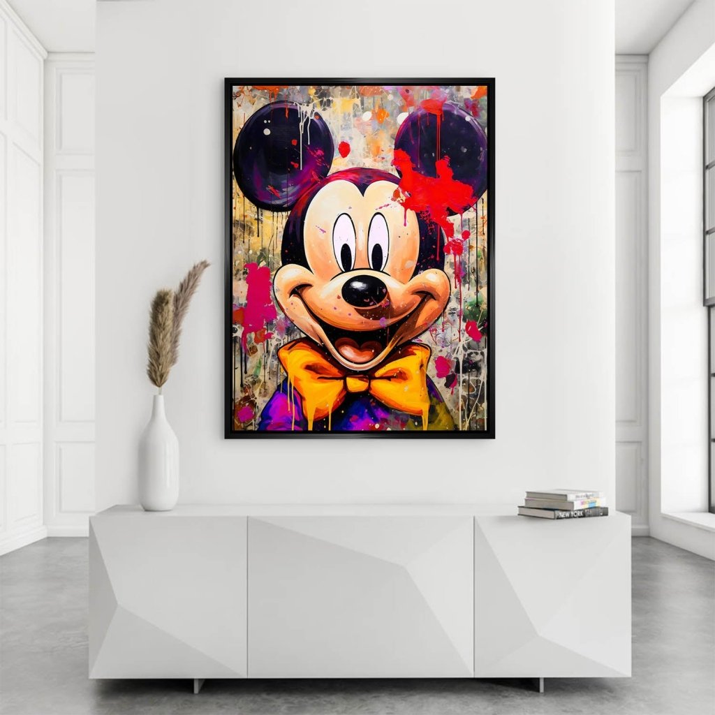 Micky Maus Abstrakt Style AluDibond Bild INGALERIE