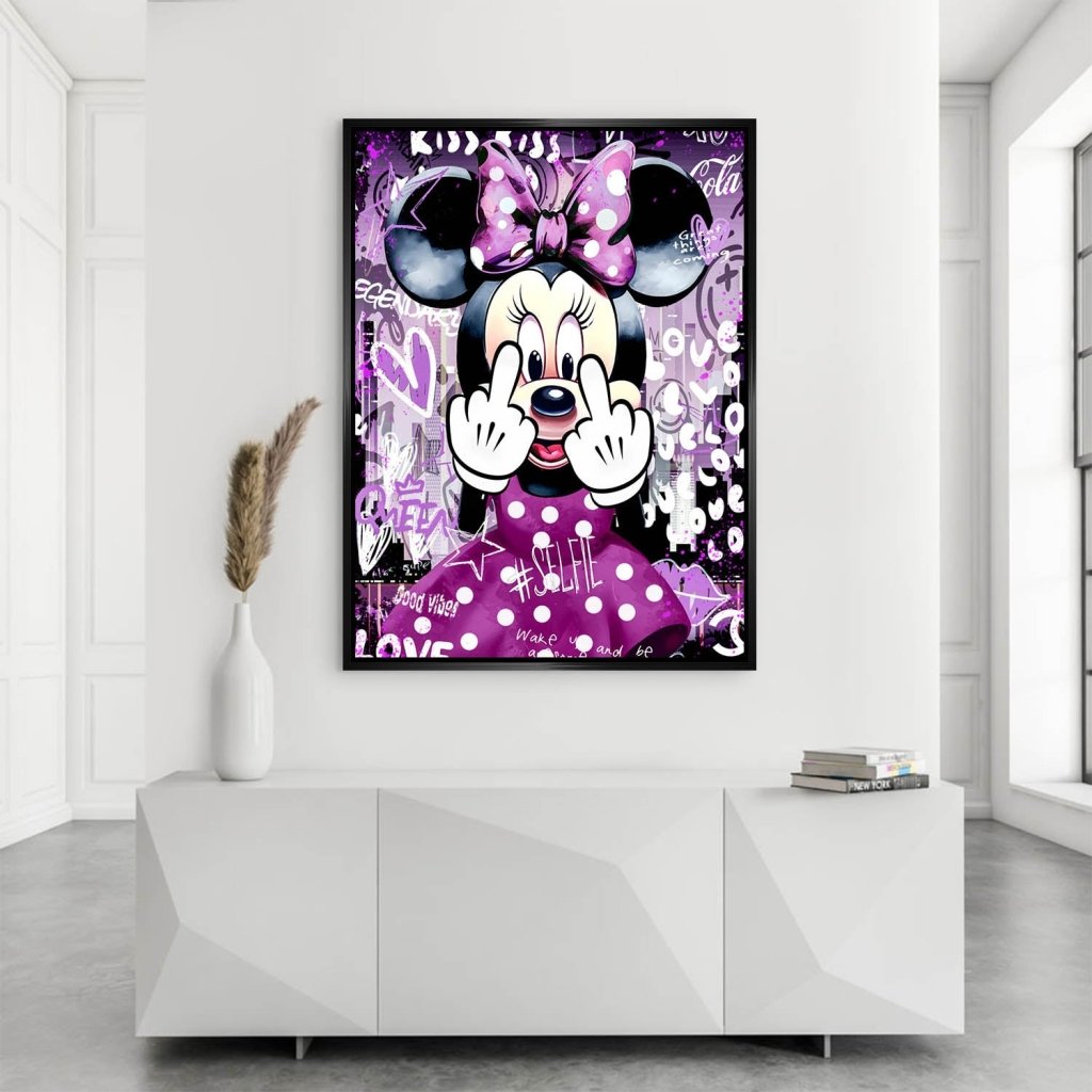 Bad Minnie Pop Art AluDibond Bild INGALERIE