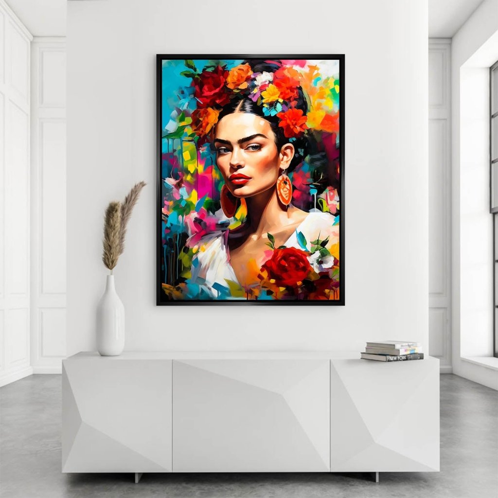 Frida Kahlo Flower AluDibond Bild INGALERIE