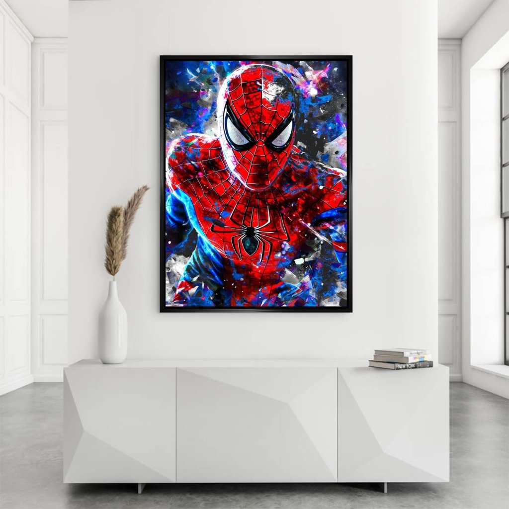 Spiderman Abstrakt Style Aludibond Bild INGALERIE