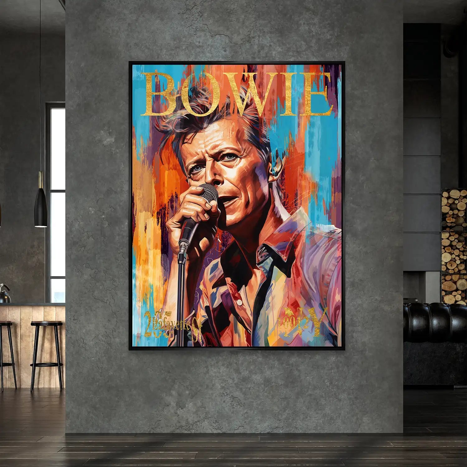 Bowie Abstrakt Style AluDibond Bild INGALERIE