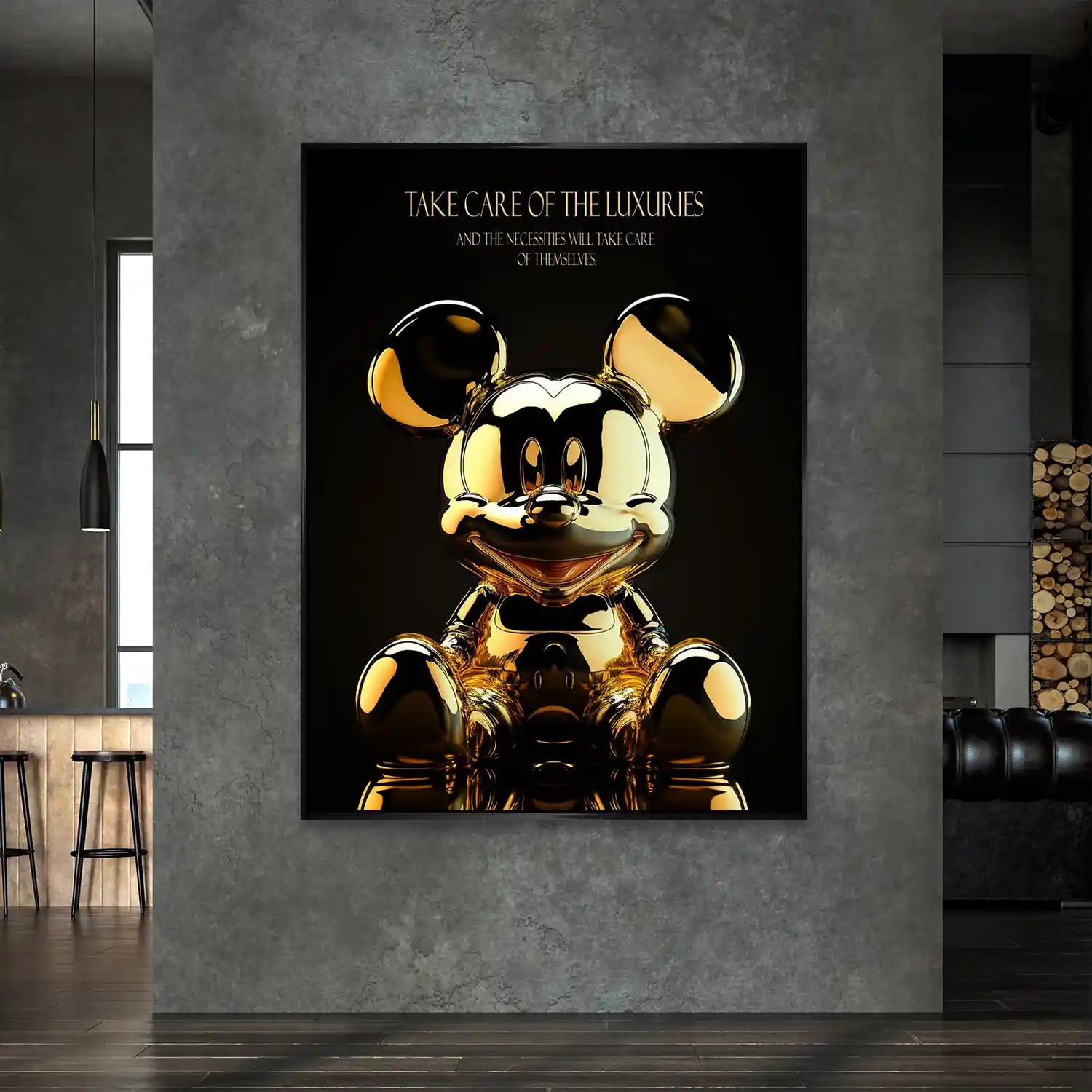 Micky Gold Pop Art AluDibond Bild INGALERIE