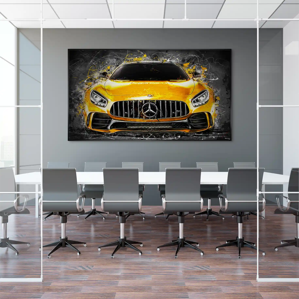 Mercedes AMG GT Yellow Style Style Alu Gebürstet INGALERIE