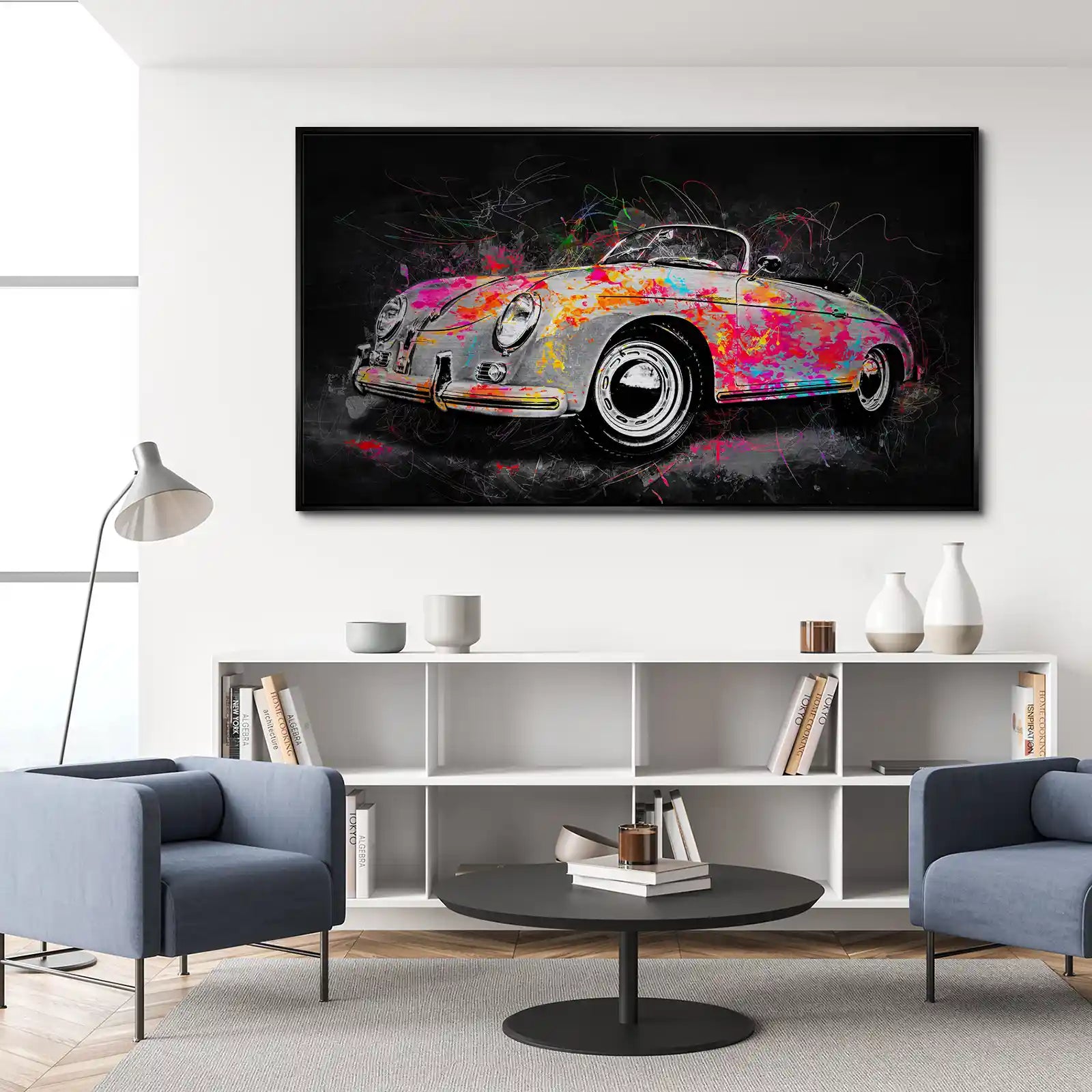 Porsche Speedster Pop Art Style Alu Gebürstet INGALERIE