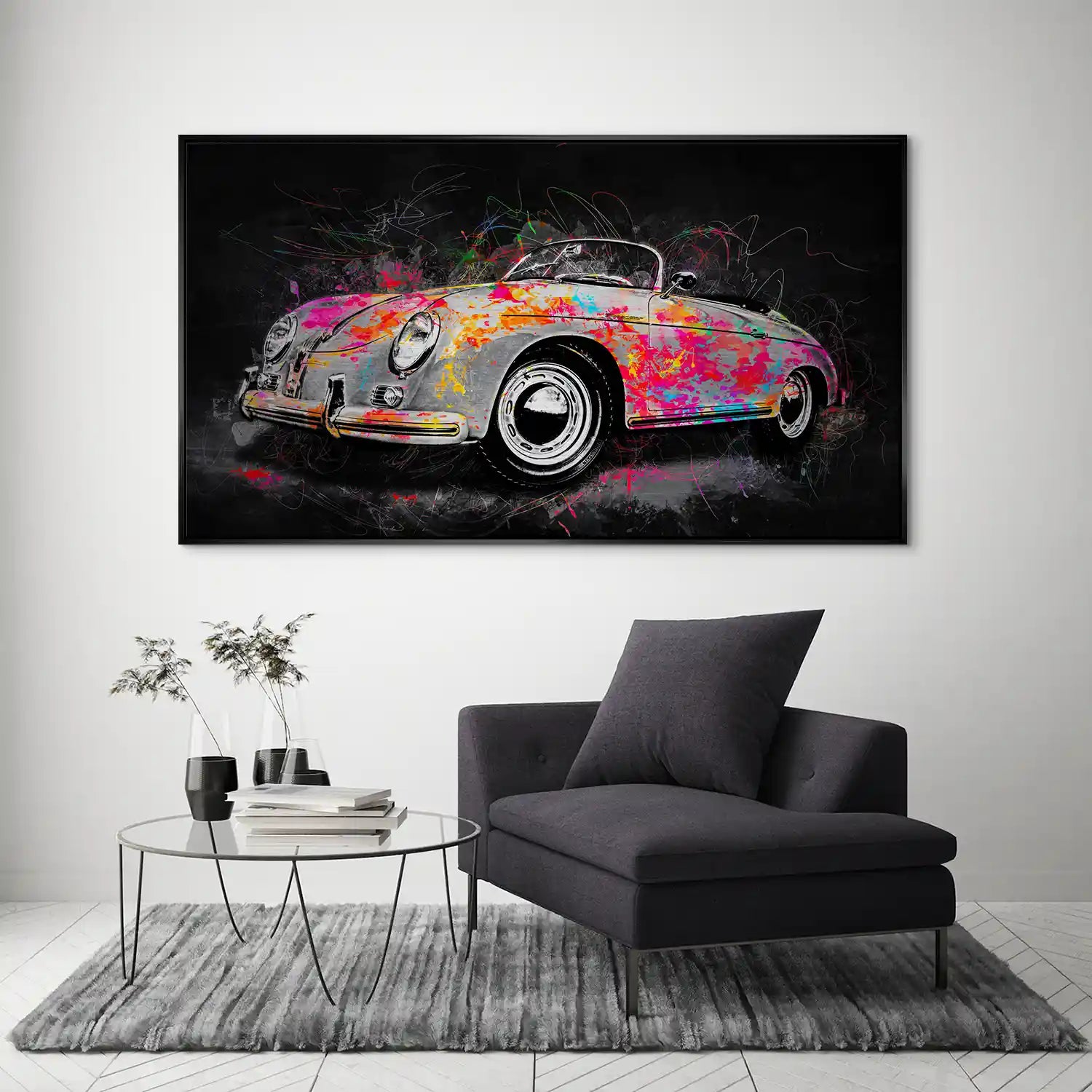 Porsche Speedster Pop Art Style Alu Gebürstet INGALERIE