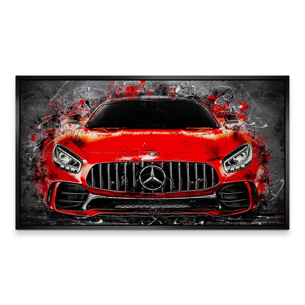 Mercedes AMG GT Abstrakt Rot Alu Gebürstet Bild INGALERIE