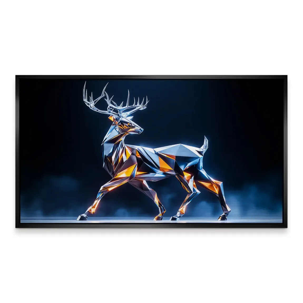 Kristall Hirsch Alu Gebürstet