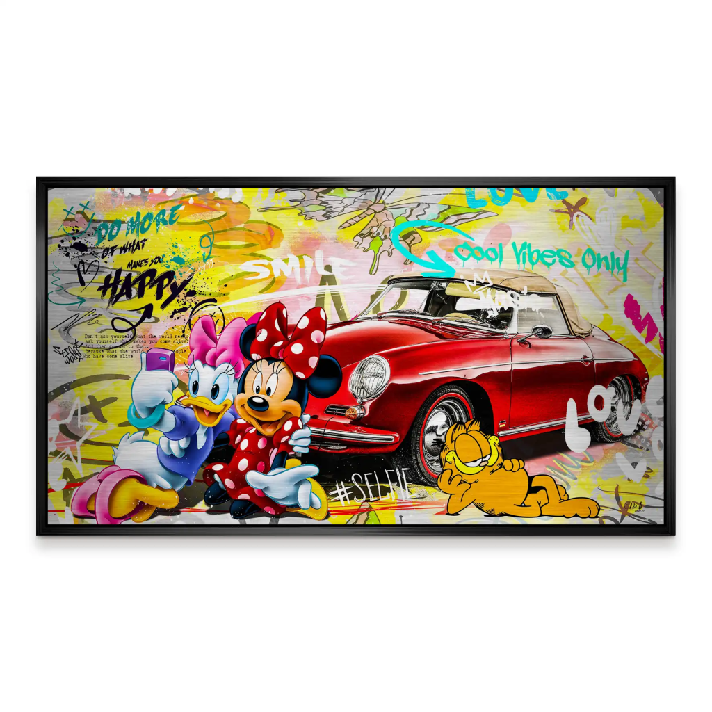 Minnie Speedster 356 Pop Art Style Alu Gebürstet INGALERIE