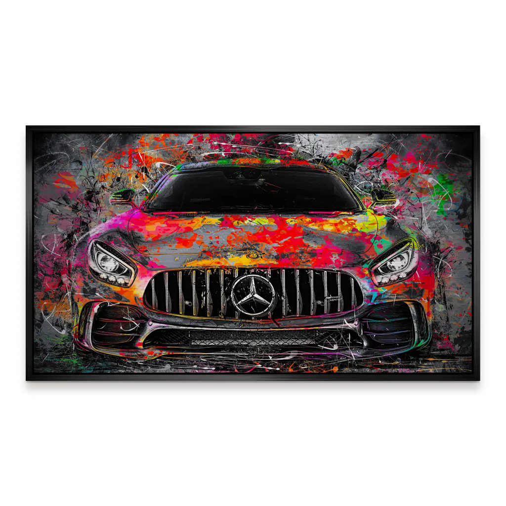 Mercedes AMG GT Pop Art Style Alu Gebürstet INGALERIE