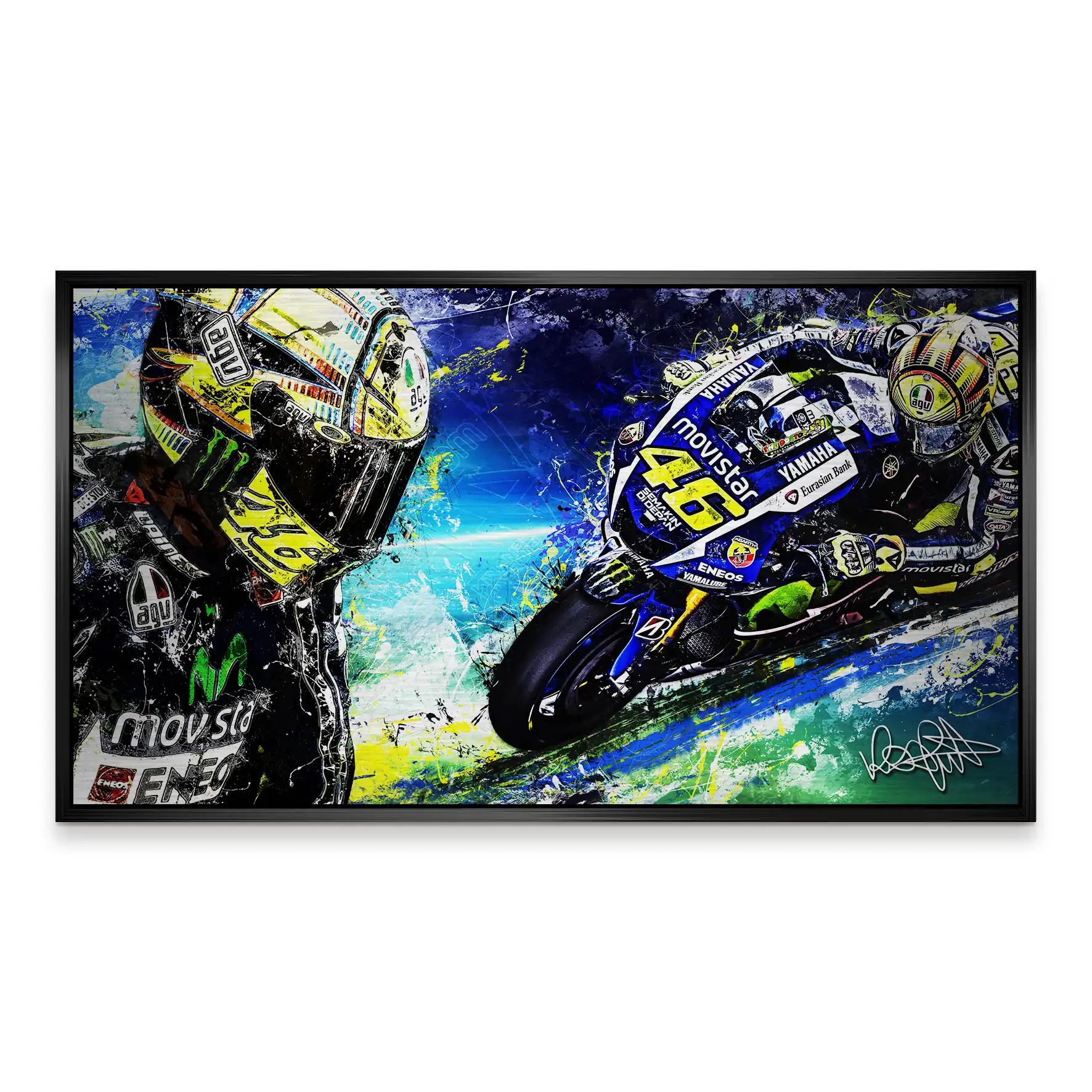 Rossi Moto Art Alu Gebürstet INGALERiE