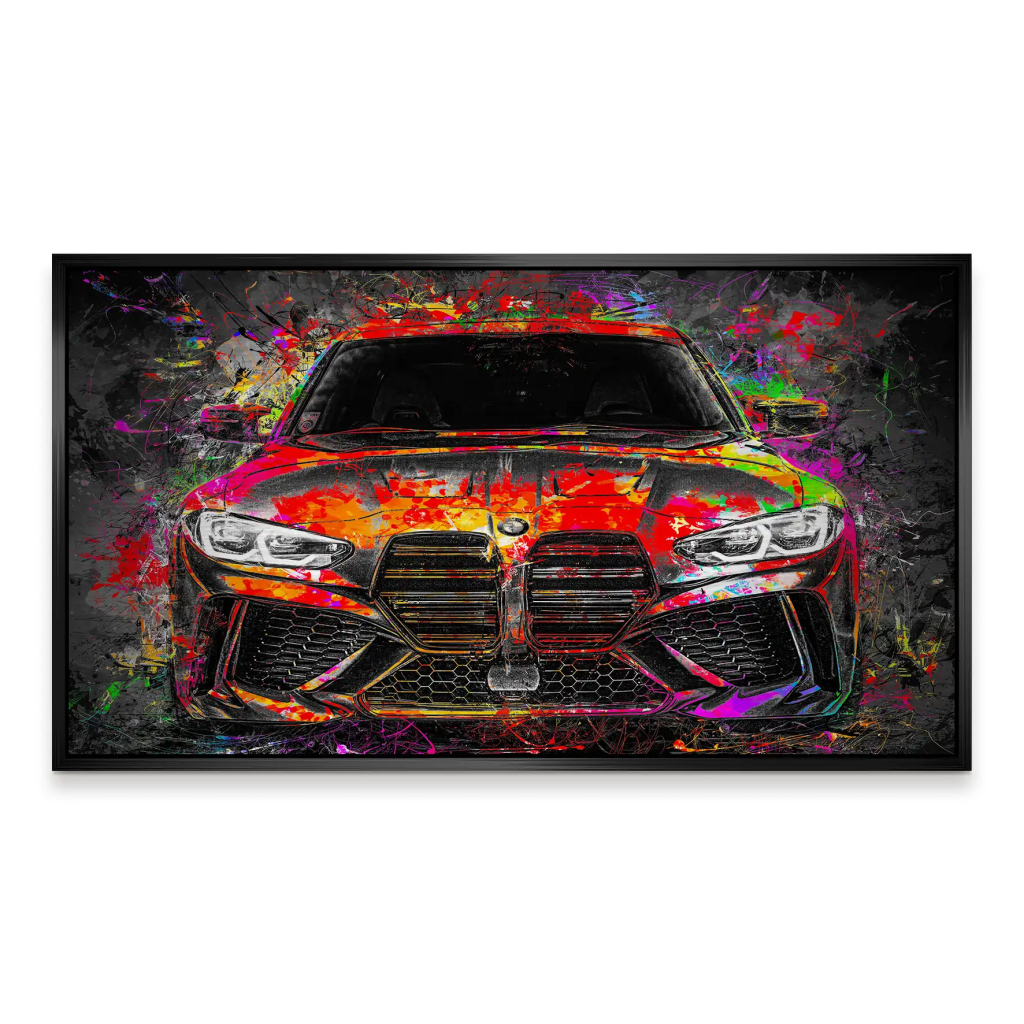 BMW M4 Pop Art Style Alu Gebürstet INGALERIE