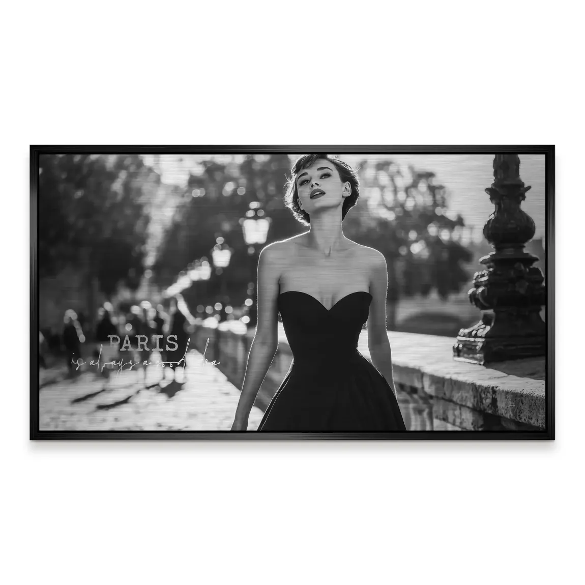 Audrey walk in Paris Alu Gebürstet