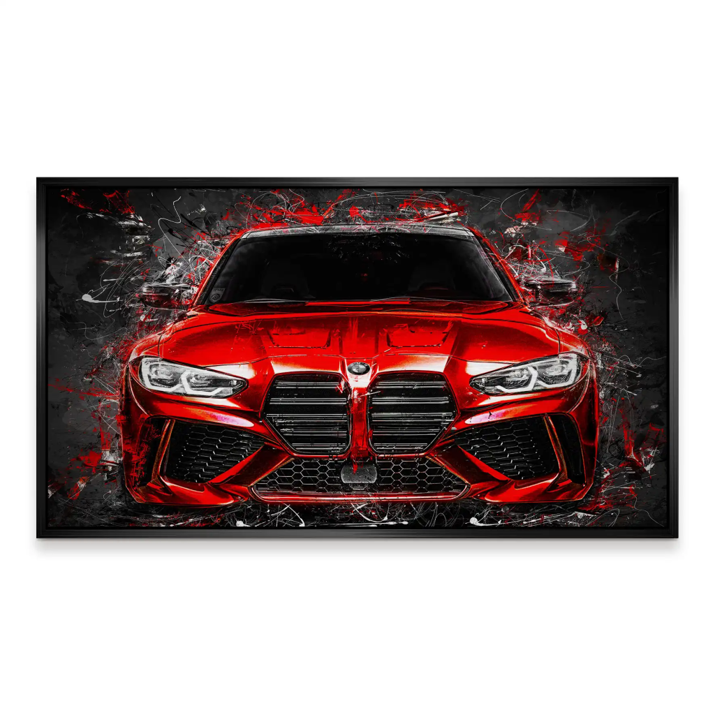 BMW M4 Abstrakt Red Style Alu Gebürstet INGALERIE