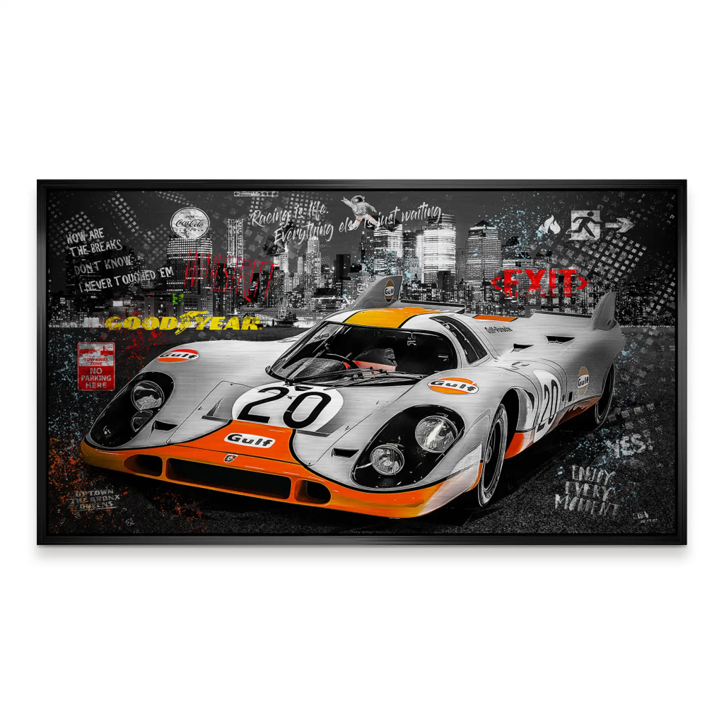 Porsche 917 Pop Art Style Alu Gebürstet INGALERIE