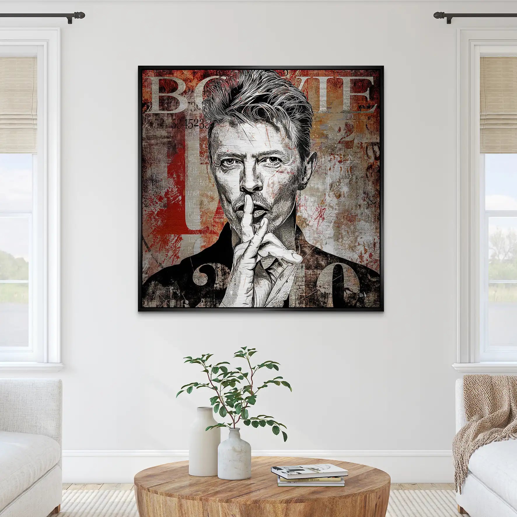 David Bowie Abstrakt Luxury Style Alu Gebürstet Bild INGALERIE