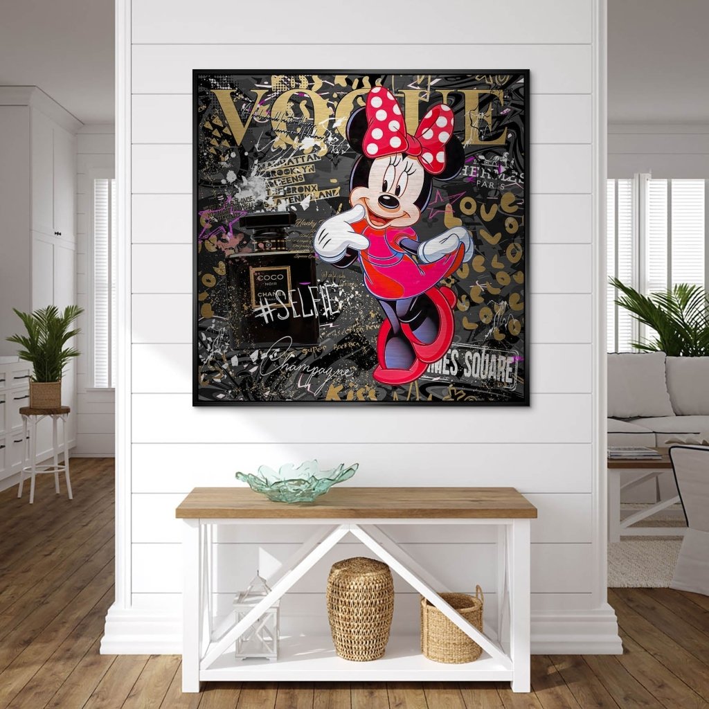 Minnie Vogue Gold Pop Art Alu Gebürstet INGALERIE