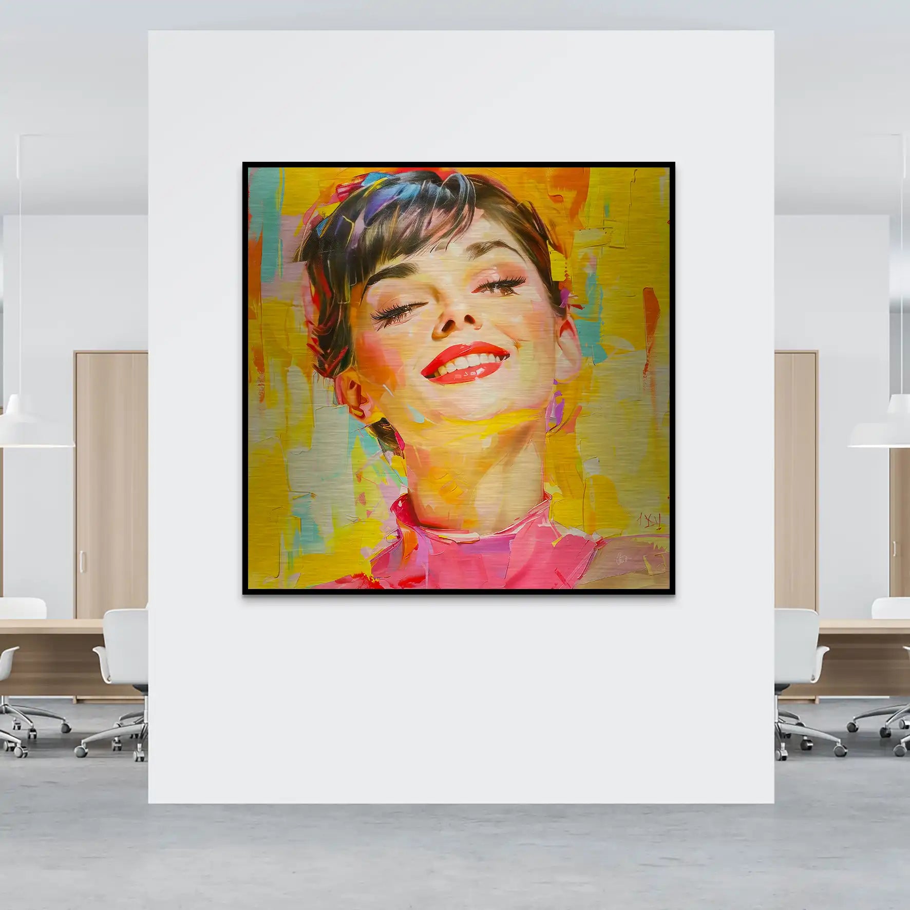 Audrey Modern Art Style Alu Gebürstet INGALERIE