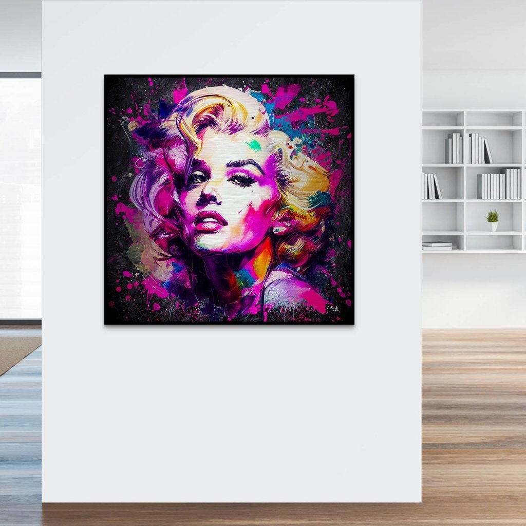 Marilyn Monroe Abstrakt Color Alu Gebürstet Bild INGALERIE