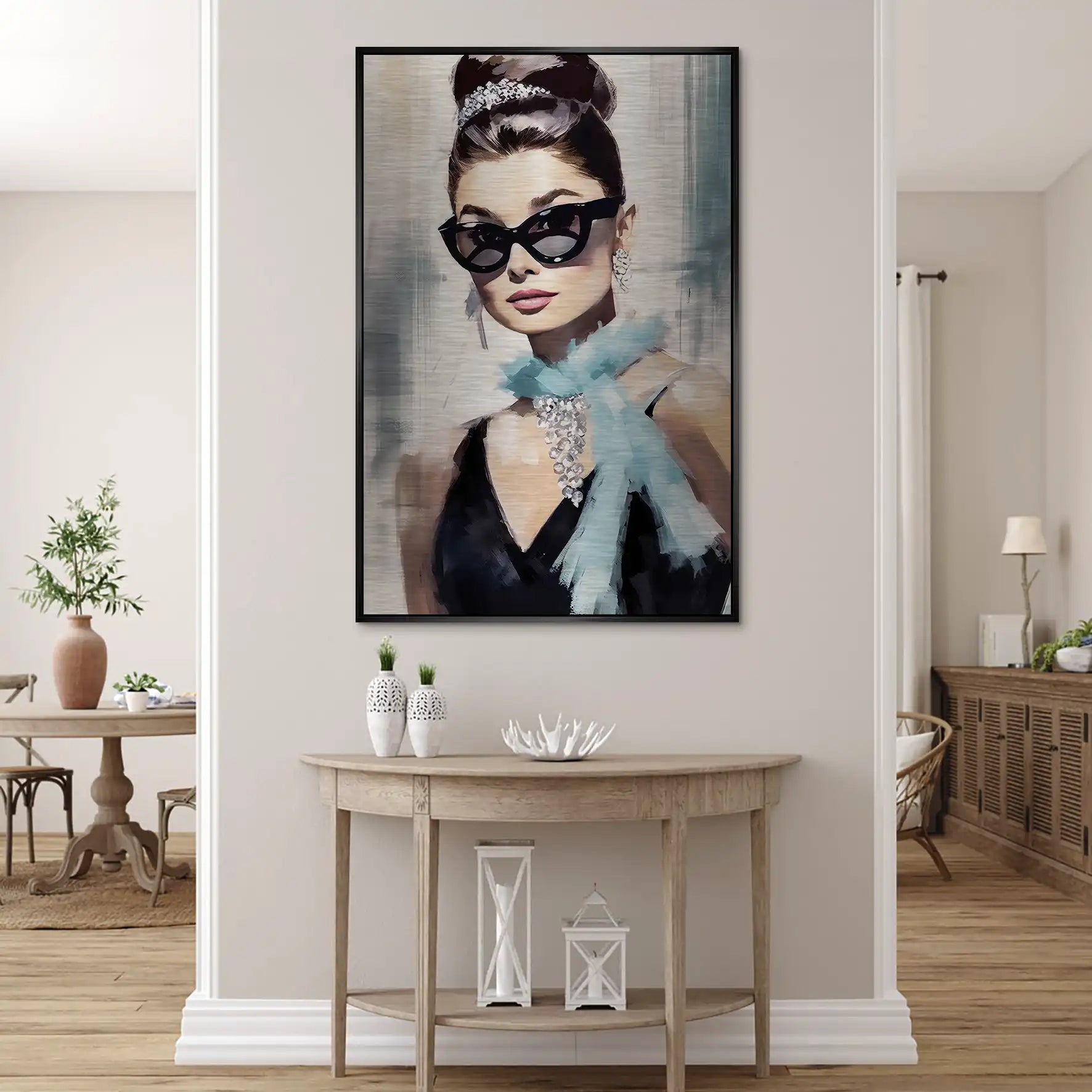 Audrey Hepburn Tiffany Style Alu Dibond Gebürstet INGALERIE