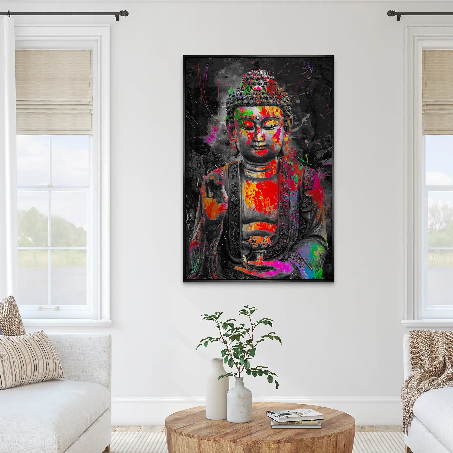 Buddha Pop Art AluDibond Gebürstet INGALERIE