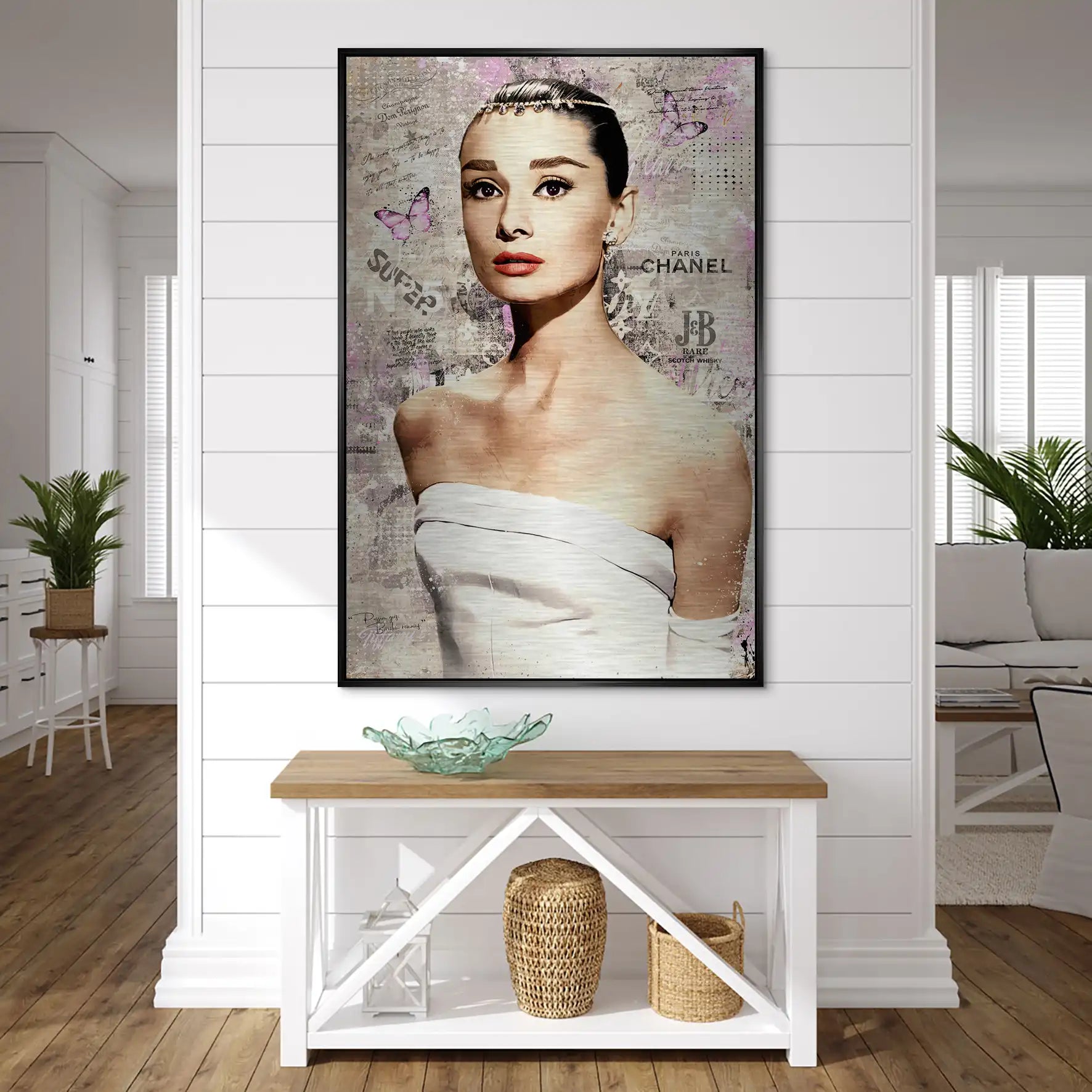 Audrey Hepburn Modern Style Pop Art AluDibond Gebürstet INGALERIE