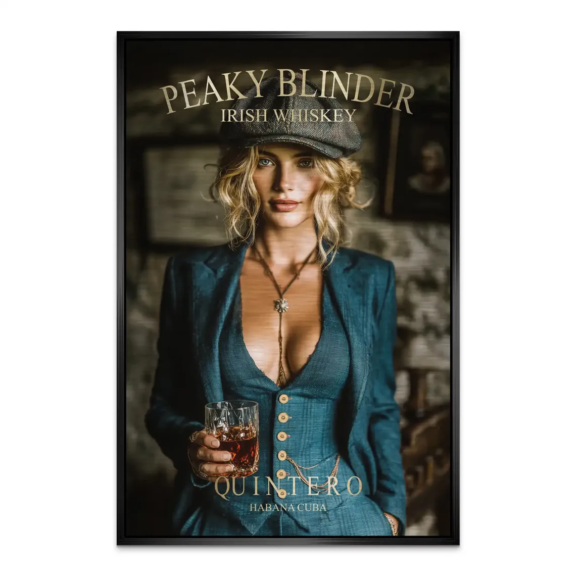 Peaky Blinder Glam Alu Dibond Bild gebürstet