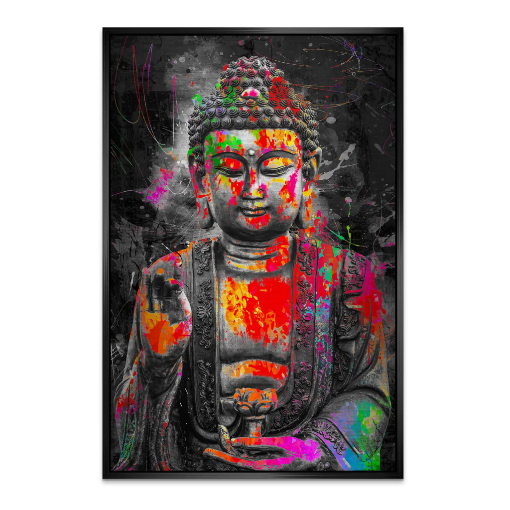 Buddha Pop Art AluDibond Gebürstet INGALERIE