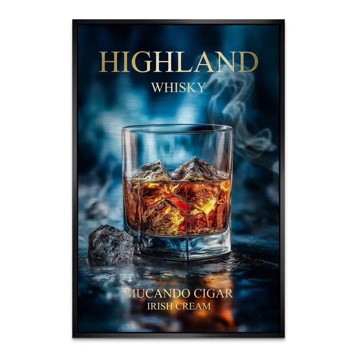 Highland Whisky Glow Alu Dibond Bild gebürstet
