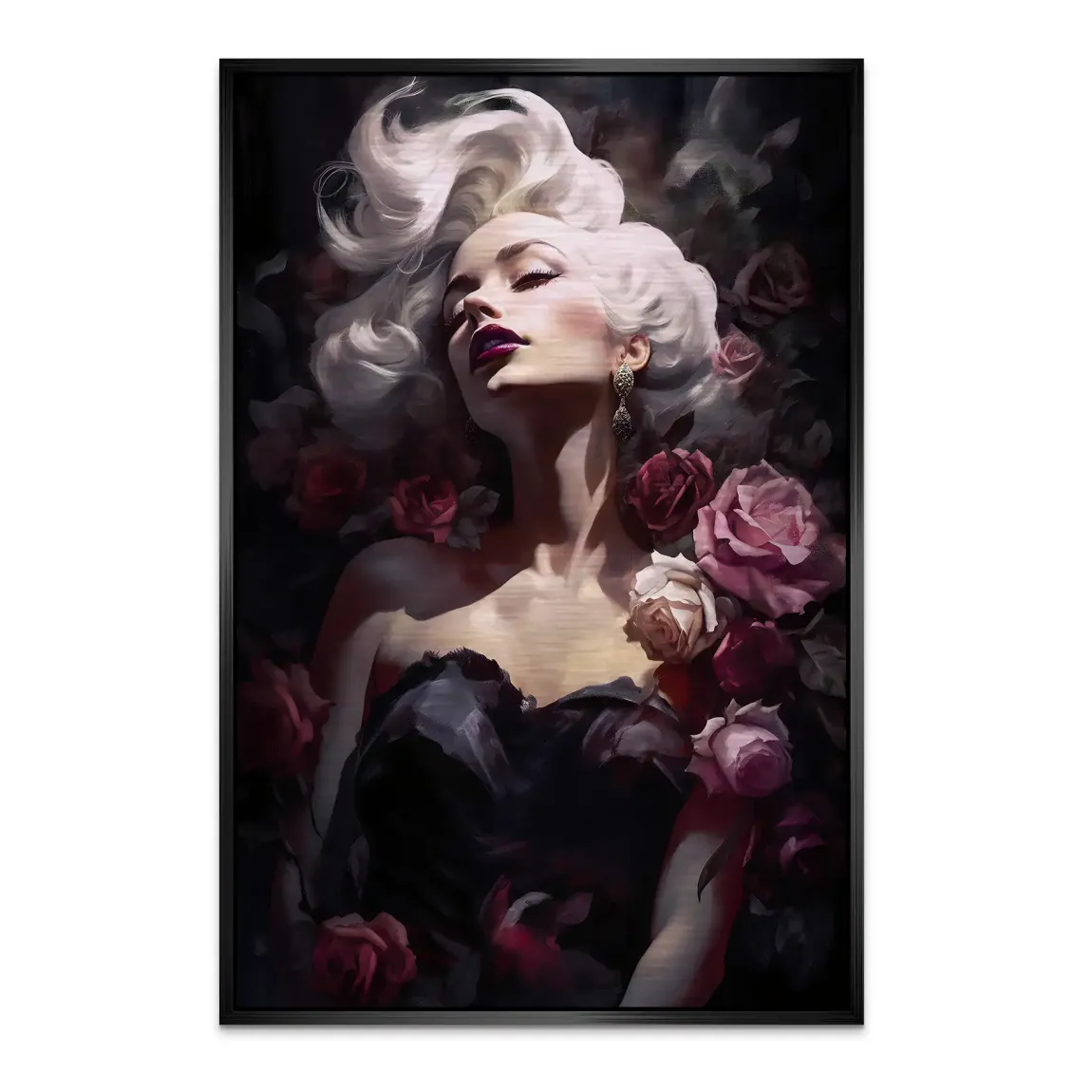 Velvet Rose Marilyn Monroe Alu Dibond Bild gebürstet