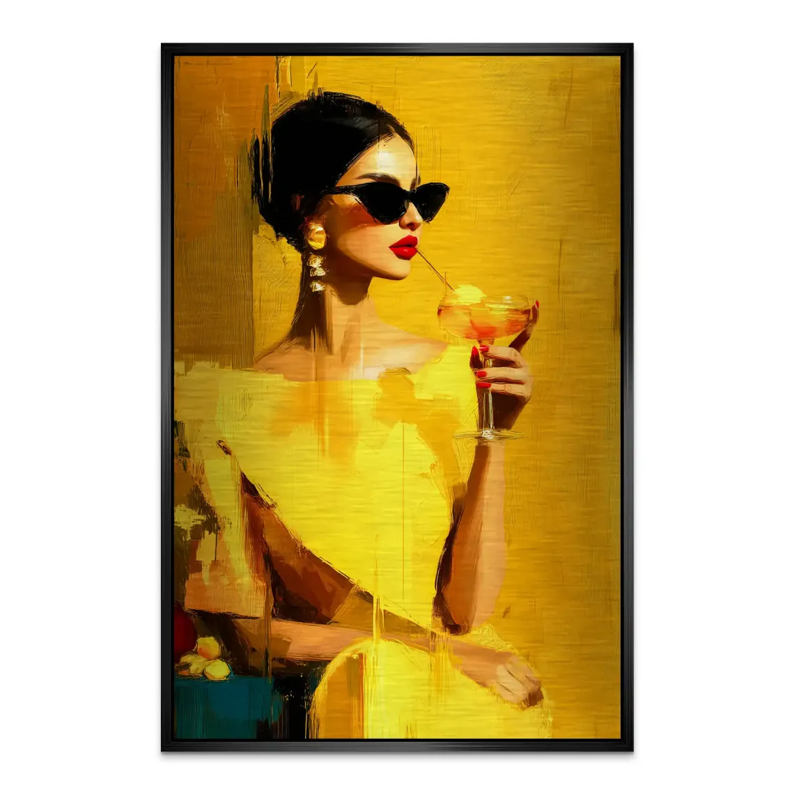 Amber Velvet Elegance Alu Dibond Bild gebürstet INGALERIE
