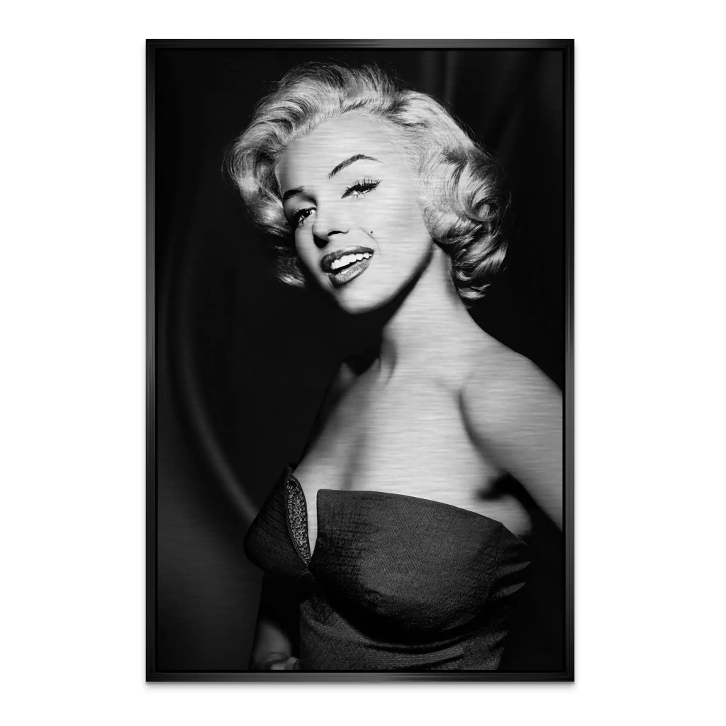 Marilyn Black and White AluDibond Gebürstet INGALERIE