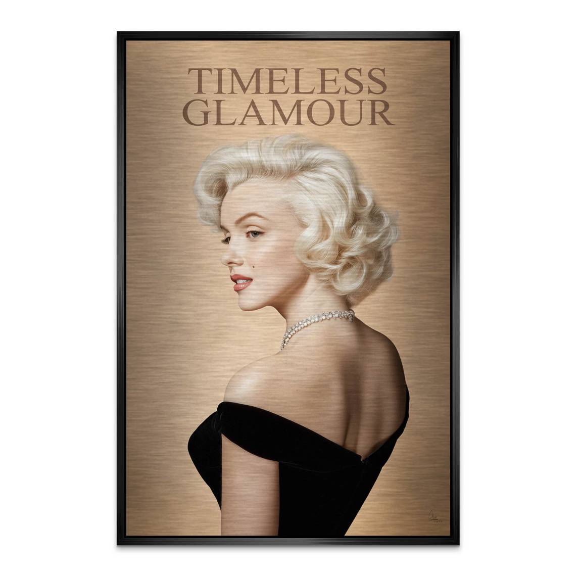 Marilyn Monroe Zeitlos Aluminiumbild gebürstet