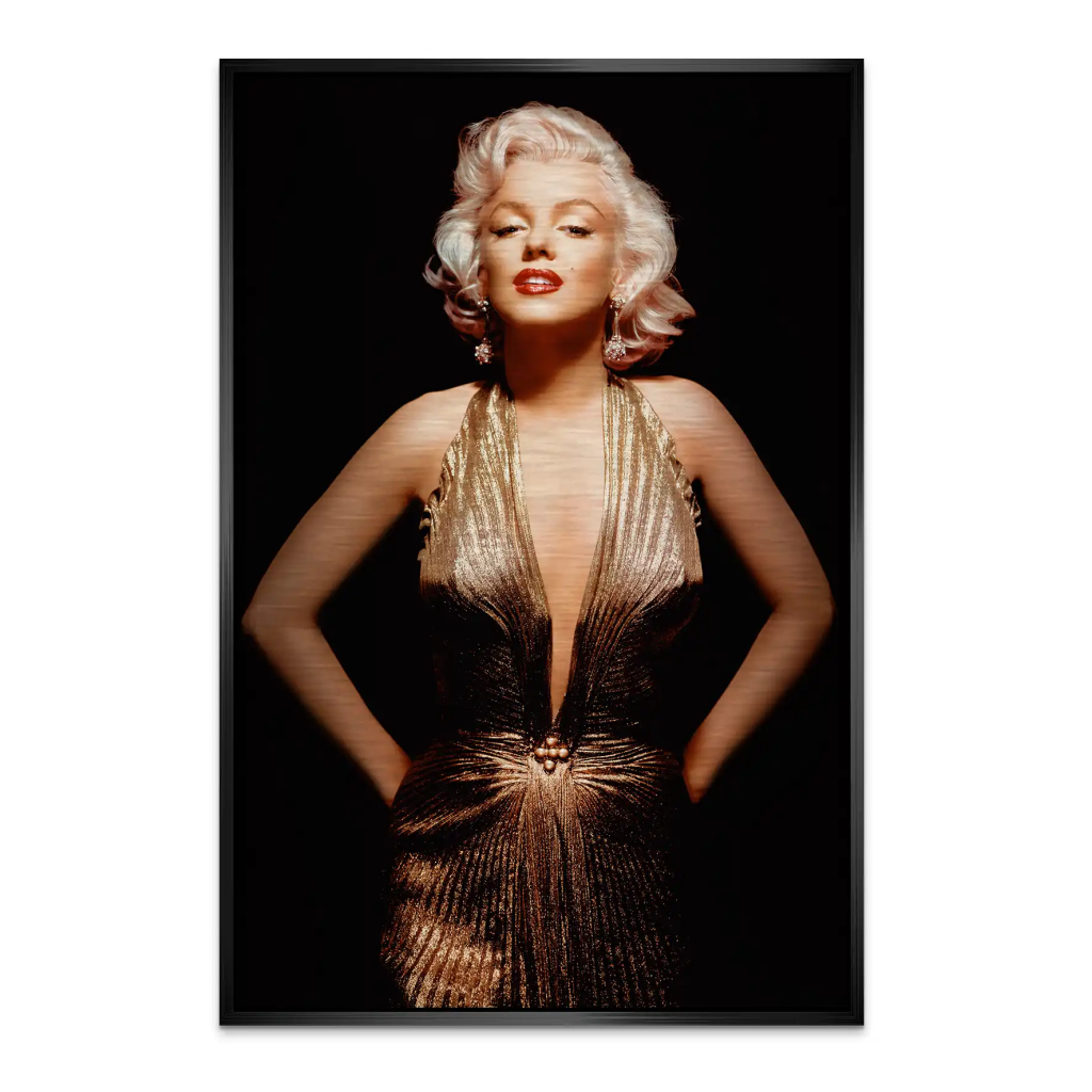 Marilyn Gold Dress AluDibond Gebürstet INGALERIE