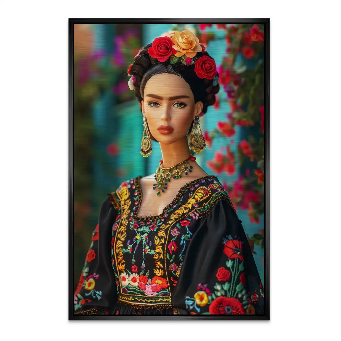 Frida Barbie Alu Dibond Bild gebürstet