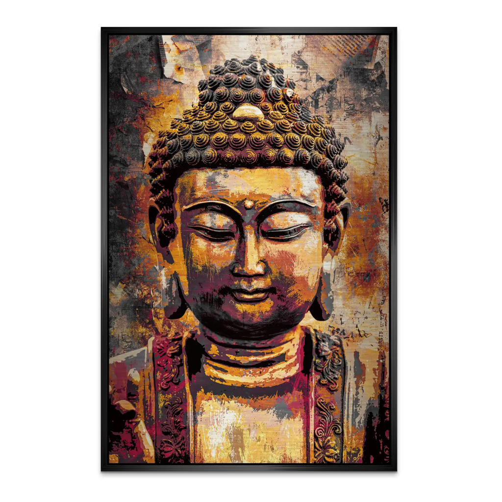 Buddha Vintage AluDibond Gebürstet INGALERIE